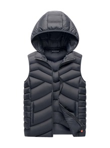 Guys Sleeveless Zip Puff Jacket