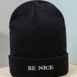 Guys Slogan Graphic Embroidery Knit Beanie