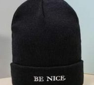 Guys Slogan Graphic Embroidery Knit Beanie