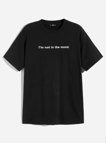 Guys Slogan Graphic Short Sleeve Tee