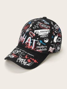 Guys Slogan Pattern Baseball Cap