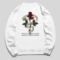 Guys Slogan & Floral Graphic Sweatshirt