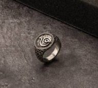 Guys Snake Engraved Ring