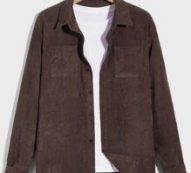 Guys Solid Button Front Shirt