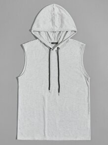 Guys Solid Drawstring Hoodie