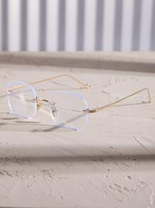 Guys Square Rimless Glasses