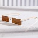 Guys Square Rimless Sunglasses