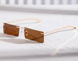 Guys Square Rimless Sunglasses