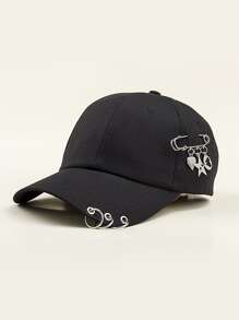 Guys Star & Heart Charm Baseball Cap