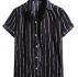 Guys Striped Button Front Shirt