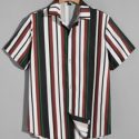 Guys Striped Curved Hem Shirt