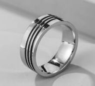 Guys Striped Design Ring