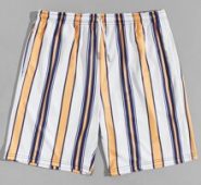 Guys Striped Drawstring Shorts