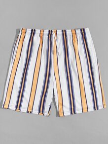 Guys Striped Drawstring Shorts