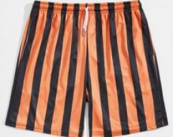 Guys Striped Drawstring Shorts