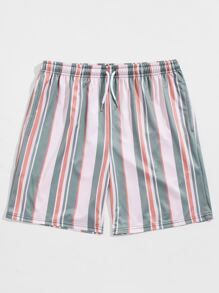 Guys Striped Drawstring Shorts