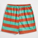 Guys Striped Drawstring Shorts