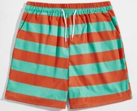 Guys Striped Drawstring Shorts