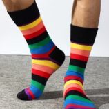 Guys Striped Pattern Socks