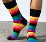 Guys Striped Pattern Socks