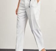 Guys Striped Tapered Pants With Keychain