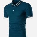 Guys Striped Trim Polo Shirt