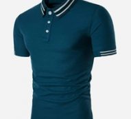 Guys Striped Trim Polo Shirt