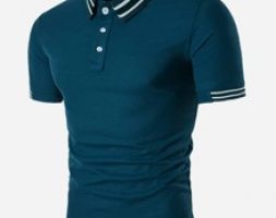 Guys Striped Trim Polo Shirt