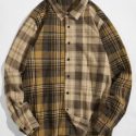 Guys Tartan Button Front Shirt