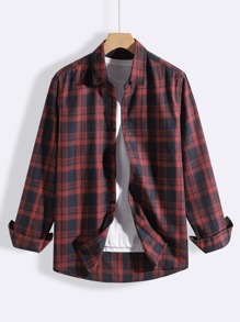 Guys Tartan Print Shirt Without Tee