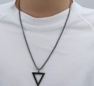 Guys Triangle Pendant Necklace