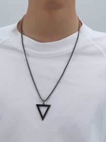 Guys Triangle Pendant Necklace