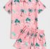 Guys Tropical And Letter Graphic Shirt & Drawstring Waist Shorts
