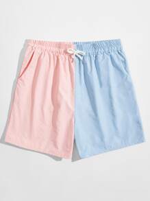 Guys Two Tone Drawstring Shorts 5''