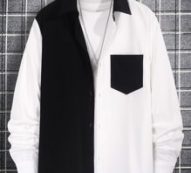 Guys Two Tone Pocket Patched Shirt Without Tee