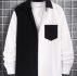 Guys Two Tone Pocket Patched Shirt Without Tee