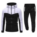 Guys Two Tone Zip Up Hoodie With Joggers