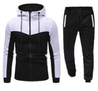 Guys Two Tone Zip Up Hoodie With Joggers