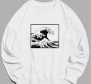 Guys Wave Print Sweatshirt