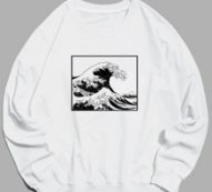 Guys Wave Print Sweatshirt