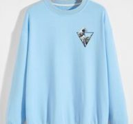 Guys Wave Print Sweatshirt