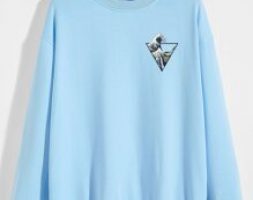 Guys Wave Print Sweatshirt