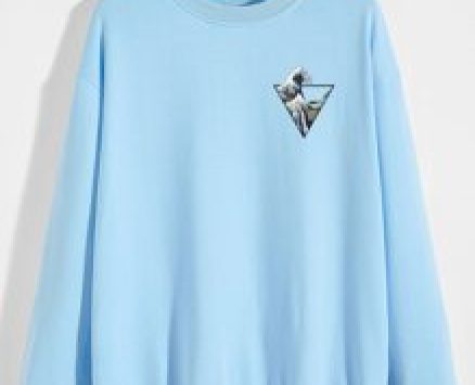 Guys Wave Print Sweatshirt