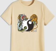 Guys Yin & Yang Print Tee
