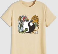 Guys Yin & Yang Print Tee