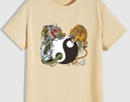 Guys Yin & Yang Print Tee