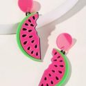 Half Watermelon Drop Earrings 1pair