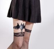 Halloween Bat Design Leg Garter Belt