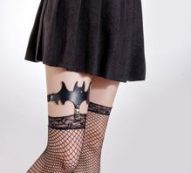 Halloween Bat Design Leg Garter Belt