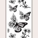 Halloween Butterfly & Flower Pattern Tattoo Sticker